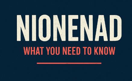 Nionenad text graphic with tagline 'What You Need to Know' in bold white and red typography on a dark blue background with a minimalist design