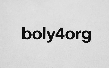 Digital graphic with the word boly4org displayed in bold modern typography on a dark background symbolizing online streaming and entertainment
